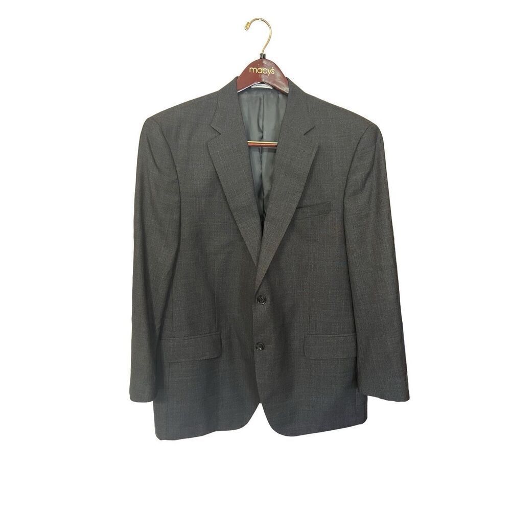 Peter Millar Flynn windowpane  two button wool suit sz 44R